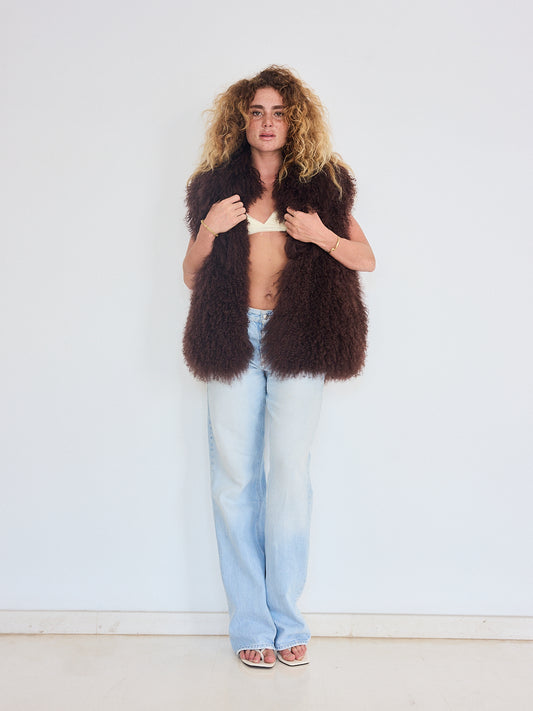 *Pre-Order*: The Mongolian Gilet - Chestnut